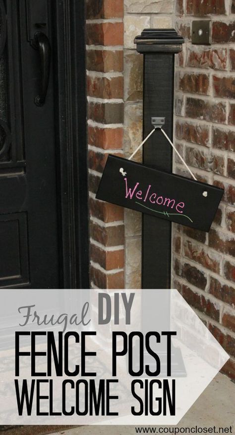 This welcome sign is easy to make and really cute front porch decor! You will love this fence post welcome sign! #welcomesign #frontporch #onecrazymom #diy #savingmoney Cute Front Porch, Porch Posts, Diy Front Porch, Diy Fence, Porch Welcome Sign, Diy Porch, Crazy Mom, Front Porch Decor, Sign Post