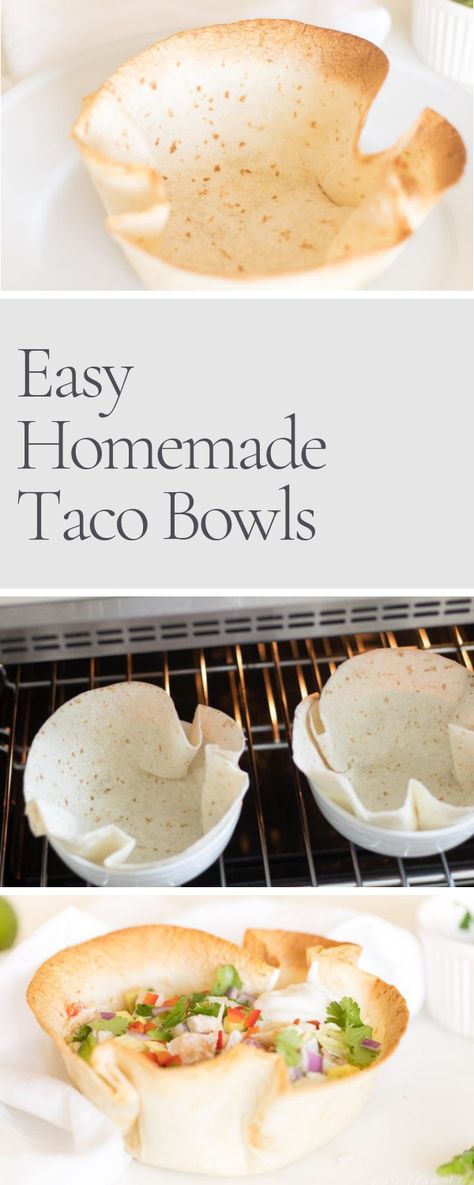 Homemade Taco Salad, Taco Salad Shells, Baked Taco Shells, Taco Salad Recipe Healthy, Easy Taco Salad Recipe, Taco Salad Dressing, Oven Baked Tacos, Oven Tacos, Salad Taco