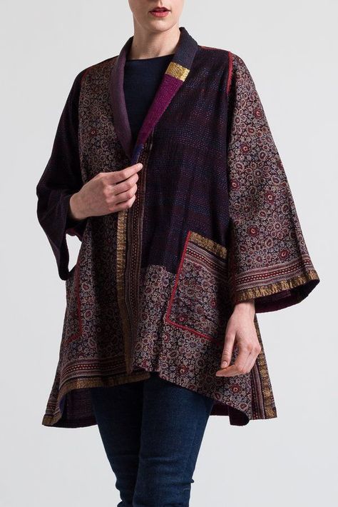 Chic Clothing Style, Santa Fe Dry Goods, Wearable Art Clothing, Greg Lauren, Patchwork Clothes, Quilted Clothes, Kantha Jacket, Related Images, Dry Goods