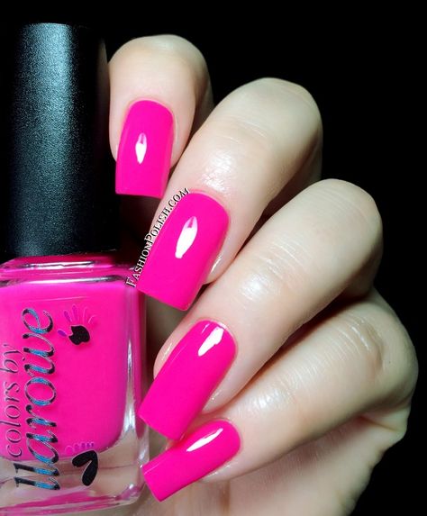 Colors by Llarowe Frenzy (Please note this has been discontinued on the CBL website because of staining) Cerise Pink Nails, Swatches Ideas, Acrylic Nail Designs Classy, Nail Polish Pink, Nail Paint Shades, Tape Nail Art, Nail Boutique, Nail Polish Nails, Delhi Girls