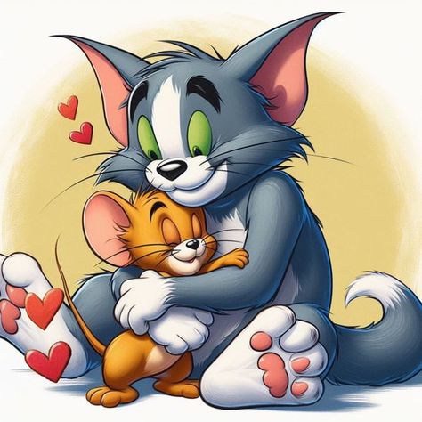 Tina Rapp Tom And Jerry Hug, Tom Och Jerry, Tom Og Jerry, Emoji Pics, Hannah Barbera, Tom And Jerry Pictures, Tom Y, Jerry Cartoon, Camera Cartoon