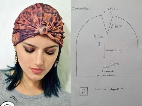 Chemo Caps Pattern, How To Make A Corset, Cotton Head Scarf, Sewing Machine Cover Pattern, Learn Sewing, Sewing Headbands, Head Turban, Crochet Barefoot Sandals, Beginner Sewing Patterns