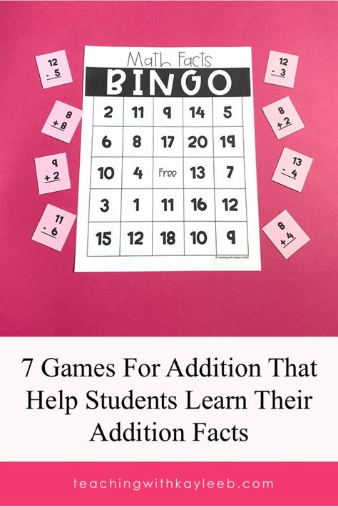 games for addition Fun Math Games For 2nd Grade, Addition Fact Fluency Games, Maths Sums, Fact Fluency Games, Addition Fact Fluency, Math Bingo, Teaching Addition, Fast Finisher Activities, Addition Games