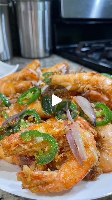 Head On Shrimp, Pepper Shrimp Recipe, Shallots Recipe, Jumbo Shrimp Recipes, Recipe For Shrimp, Shallot Recipes, Fried Shrimp Recipes, Salt And Pepper Shrimp, Homemade Chicken Soup