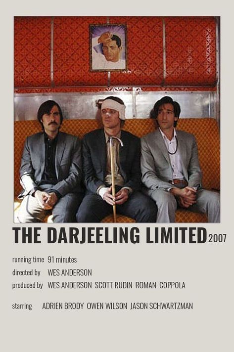 Wes Anderson Polaroid Poster, Wes Anderson The Darjeeling Limited, The Darjeeling Limited Poster, Wes Anderson Movies Posters, The Darjeeling Limited, Wes Anderson Movie, Movie Recs, Darjeeling Limited, Movie Hacks