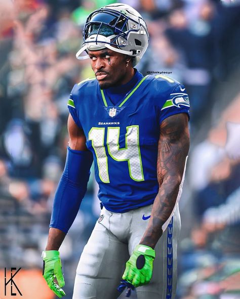 Cool Football Pictures, Football Swag, Dk Metcalf, Nfl Seahawks, Football Poses, Nfl Football Pictures, Nfl Football Art, Seattle Seahawks Football, Seattle Sports