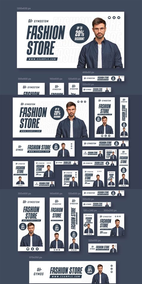 Fashion Sale Offer Web Banner Set Corporate Identity Fashion Banner Design, Fashion Banner, Banner Web, Banner Advertising, Creative Graphic Design, Web Banner Design, Web Banner, Fashion Sale, Banner Template