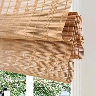 Amazon.com: Cordless Bamboo Roman Shades, Custom Woven Wood Shades, Lined Blackout Bamboo Blinds, Light Filtering Bamboo Shades for Home, Windows, Doors, Color 7003 : Home & Kitchen Farmhouse Bamboo Blinds, Bali Natural Woven Shades, Select Blinds Bamboo Shades, Bamboo Curtains & Drapes, Bamboo Shades Blinds.com, Bamboo Roman Shades, Home Windows, Woven Wood Shades, Bamboo Blinds