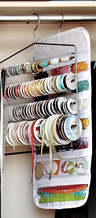 Whether you have an entire room, closet or just a small corner in your home dedicated for creating and craft supplies you are going to want to take a look at these fabulous Craft Room Organization and Storage Ideas. Ribbon Storage, Scrapbook Room, Office Crafts, Craft Room Storage, Sewing Rooms, Craft Room Organization, Craft Organization, Space Crafts, Craft Storage