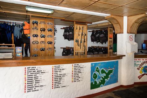 The Dive Center at Atlantis Puerto Galera has a wide selection of rental gear available. Scuba Shop, Puerto Galera, Dive Resort, Dive Shop, Diving Center, Atlantis, Philippines, Diving, Interior Design