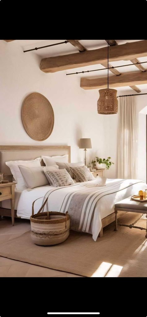 Mediterranean Homes Bedroom, Medeteranian Interior, Mediterran Interior, Mediterranean Apartment, Style Ibiza, Spanish Style Home, Mediterranean Homes, A Level Art, House Goals