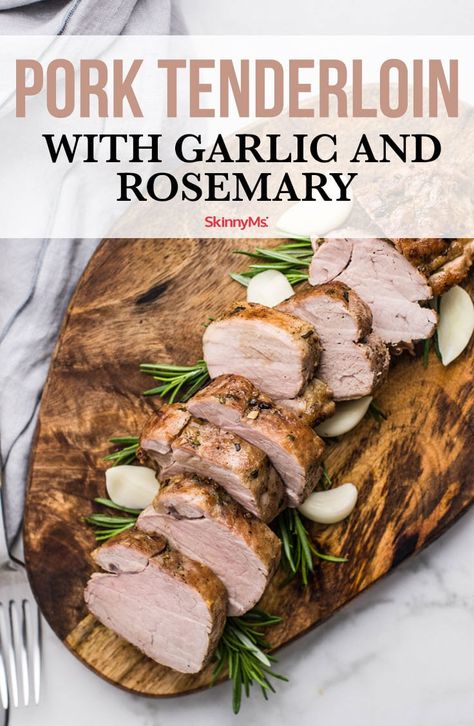 Super Easy Pork Tenderloin with Garlic and Rosemary Easy Pork Tenderloin Recipe, Easy Pork Tenderloin Recipes, Easy Pork Tenderloin, Cooking Pork Tenderloin, Rosemary Recipes, Pork Tenderloin Recipe, Clean Foods, Tenderloin Recipe, Tenderloin Recipes