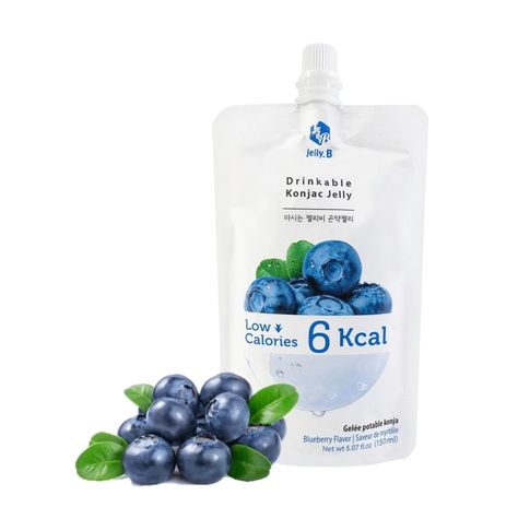 Jelly.B Drinkable Konjac Jelly, Blueberry Flavor - Weee! Konjac Jelly, Gluten Free Sugar Free, Sports Drink, Fruit Drinks, Drink Milk, Diet Food, New Trend, Fat Free, Soft Drinks