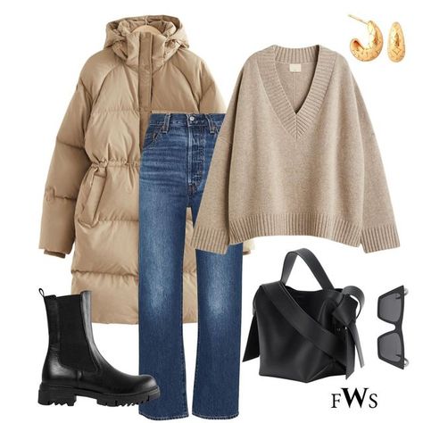 Hm Jeans, Mantel Outfit, Levis Ribcage Straight, Levis Ribcage, Winter Coffee, Coffee Run, Winter Fashion Outfits Casual, Jeans Levis, Style Inspiration Winter