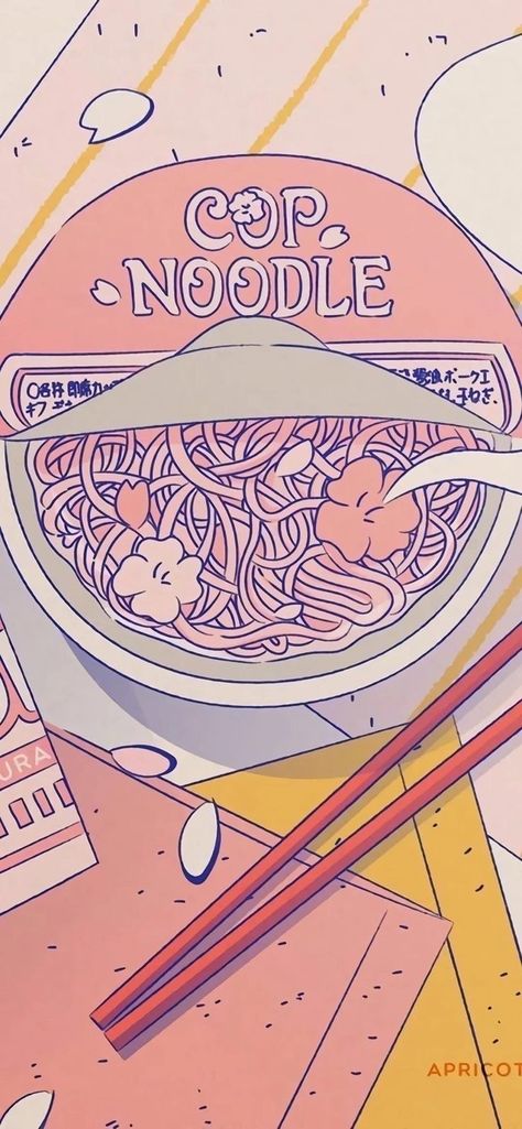 LOCKSCREENS, Kawaii Snacks Credit: Apricot Mayor on Insta Anime Food Wallpaper Iphone Wallpapers, Ramen Wallpaper Iphone, Ramen Wallpaper Aesthetic, Lofi Aesthetic Anime Wallpaper, Ramen Wallpaper, Vaporwave Aesthetic Wallpaper, Photo Kawaii, Images Kawaii, Japon Illustration