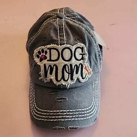 Dog Mom Hat Velcro Closure Nwt Never Worn Womens Ball Caps, Sunshine And Whiskey, Girl Baseball Cap, Mom Hat, Denim Cap, Denim Baseball Cap, Vintage Baseball Caps, Baseball Girls, Distressed Hat