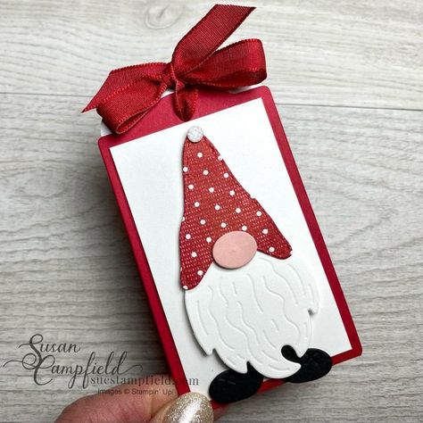 Stampin Up Celebrate With Tags Bundle, Celebrate With Tags Bundle, Celebrate With Tags, Card Slider, Susan Campfield, Gnome Dies, Kindest Gnomes, Dancing Santa, Xmas Tags