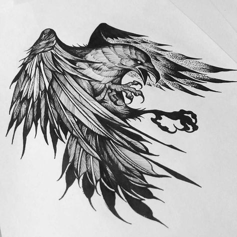 Black Crow Tattoos, Rabe Tattoo, Crow Tattoo, Norse Tattoo, Nordic Tattoo, Raven Tattoo, Eagle Tattoos, Chest Tattoo Men, Eagle Tattoo