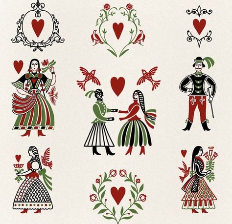 Polish Tattoo Ideas Poland, Traditional Polish Folk Art Tattoo, Polish Folk Illustration, Traditional Hungarian Tattoo, Polish Traditional Art, Slovenian Folk Art, Traditional Czech Tattoo, German Folk Art Tattoo, Russian Folk Art Tattoo