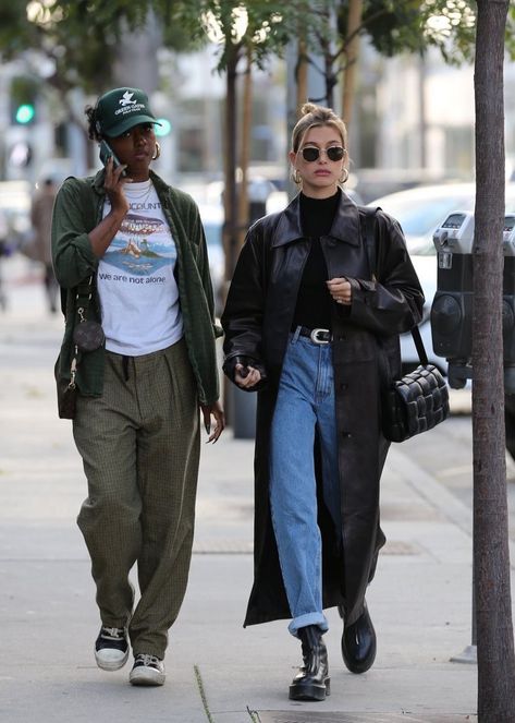 Heily Biber Outfit, Haily Biber Looks, Hailey Bieber Street Style, Hailey Baldwin Style, Street Girl, Winter Fashion Outfits Casual, Looks Street Style, Hailey Baldwin, Mode Inspo