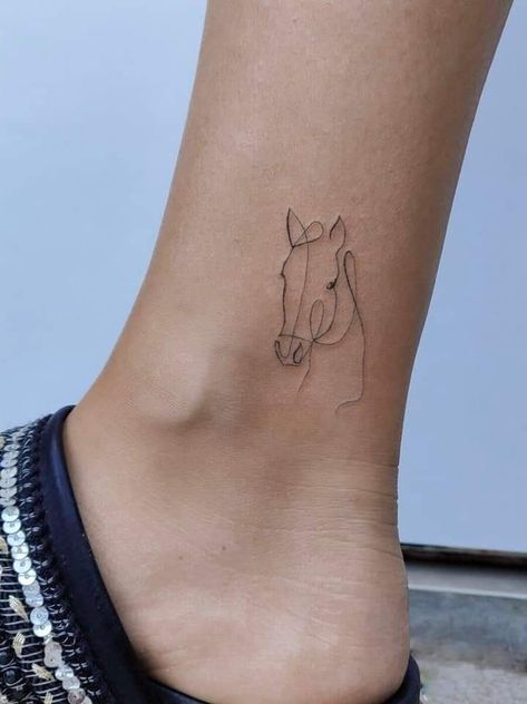 Small Horse Tattoo, Cowgirl Tattoos, Horse Tattoo, Discreet Tattoos, Small Tattoo, A Horse, Tattoo On, Tattoos