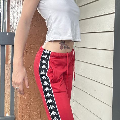 ready to purchase!

Red, black and white Kappa... - Depop 2000s Streetwear, Black Joggers, Low Waisted, Y2k Streetwear, Jogger Sweatpants, Womens Sweatpants, Fall And Winter, The Fall, Womens Bottoms