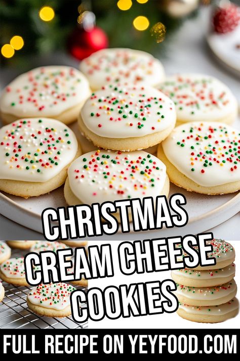 Christmas Cream Cheese Cookies - Yeyfood.com: Recipes, cooking tips, and kitchen hacks for home cooks of all levels Cream Cheese Treats, Cream Cheese Cookies Christmas, Cream Cheese Cookie Icing, Thumbprint Cookies With Cream Cheese, Italian Cream Cheese Cookies, Sugar Cookie Recipe With Cream Cheese, Cream Cheese Meltaway Cookies, Cream Cheese Cookies Recipes Christmas, Cream Cheese Chipits Recipes