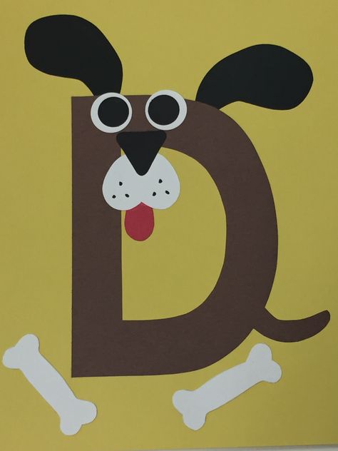 D is for Dog D Letter Activities For Preschool, D Is For Dog Preschool, Letter Dd Crafts For Preschool, Letter D Dog Craft, D Is For Dog Craft Preschool, Letter D Art Preschool, Preschool D Crafts, The Letter D Crafts Preschool, D For Dog Craft