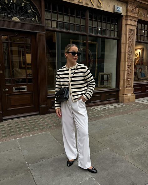 Chloe Rose Litras (@allchloerose) • Instagram photos and videos Stripe Cardigan Outfit, Ireland Spring, Night Skirt, Chloe Rose, Dress Party Night, Cardigan Outfits, Striped Jacket, Style Cardigan, White Cardigan