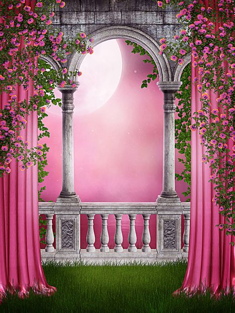 Romantic wedding photography background Wedding Photography Props, Photoshop Backgrounds Free, Photography Studio Background, Studio Background Images, Pink Curtains, Fairytale Photography, Studio Backgrounds, Studio Backdrops, Pink Garden