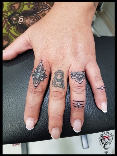 Finger Tattoo Cover Up, Finger Tattoo Cover Up Ideas, Cover Up Finger Tattoos, Tat Rings, Fingers Tattoo, Toe Tattoos, Ring Finger Tattoos, Koi Tattoo, Tattoo Cover Up