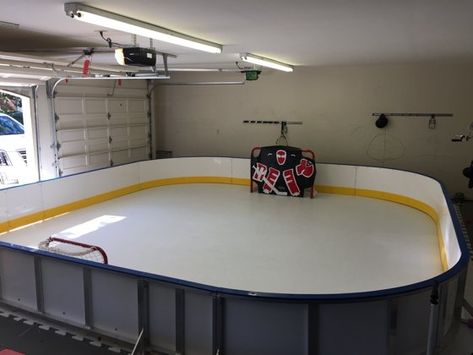 Garage Hockey Rink, Attic Apartments, Synthetic Ice Rink, Backyard Ice Rink, Backyard Rink, Synthetic Ice, Ice Hockey Rink, Nhl Hockey Players, Hockey Drills