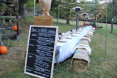 Farm To Table Dinner, From Farm To Table, Barn Parties, Table Dinner, Dinner Event, River Lodge, Chefs Table, Pumpkin Farm, Outdoor Dinner