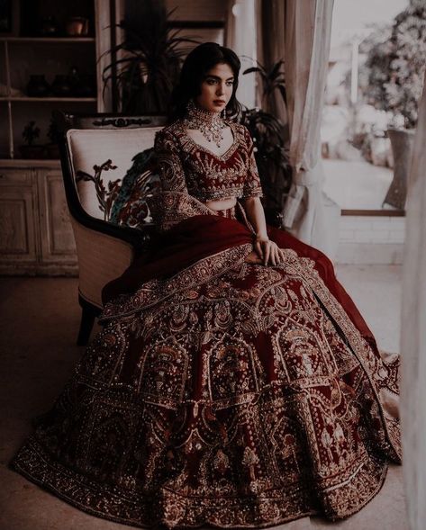 Shadi Aesthetic, Waleema Dress, Latest Bridal Lehenga Designs, Red Bridal Dress, Latest Bridal Lehenga, Desi Wedding Dresses, Wedding Lehenga Designs, Indian Bride Outfits, Bridal Lehenga Collection