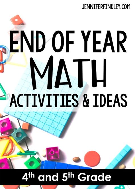 End of the year activities and ideas for math! The end of the year doesn't have to be difficult. Try these engaging end of year math activities to keep your 4th and 5th graders engaged and learning until the end. Several freebies on this post. End Of Year Math Activities, Reflection Activity, Year Reflection, School Countdown, Jennifer Findley, Graduation Songs, Elementary Math Classroom, Reflection Activities, Song Ideas