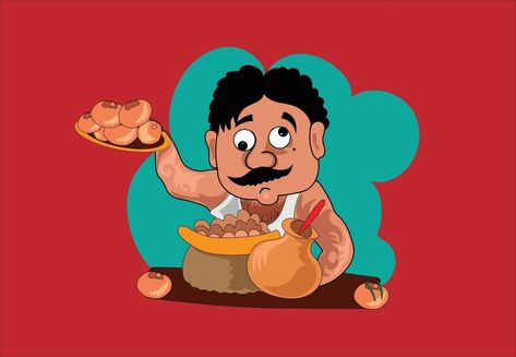 Pani Puri Illustration, Food Pani Puri, Pakistani Street Food, Pani Puri, Instagram Graphic, Cityscape Photos, Nature Backgrounds, Creative Advertising, Realistic Drawings