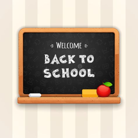 Welcome Back to School Written on Blackboard stock illustration File Illustration, Vector Poster, Welcome Back To School, Jpg File, Welcome Back, Transportation, Stock Illustration, Back To School, Vector Illustration