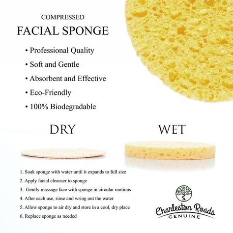 Face Sponges - Compressed Cellulose Facial Sponges - Cosmetic Sponges for Facial Cleansing - 100% Na Dirt Makeup, Face Sponge, Facial Sponges, Makeup Training, Makeup Train Case, Makeup For Teens, Soap Packaging, Facial Cleansing, Makeup Set