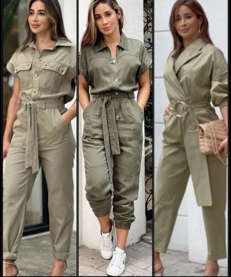 Cargo Romper, Moda Safari, Italian Dresses, Casual Women Outfits, Romper Designs, Bollywood Party, Cargo Pants Outfit, Chic Pants, Jumpsuit Elegant