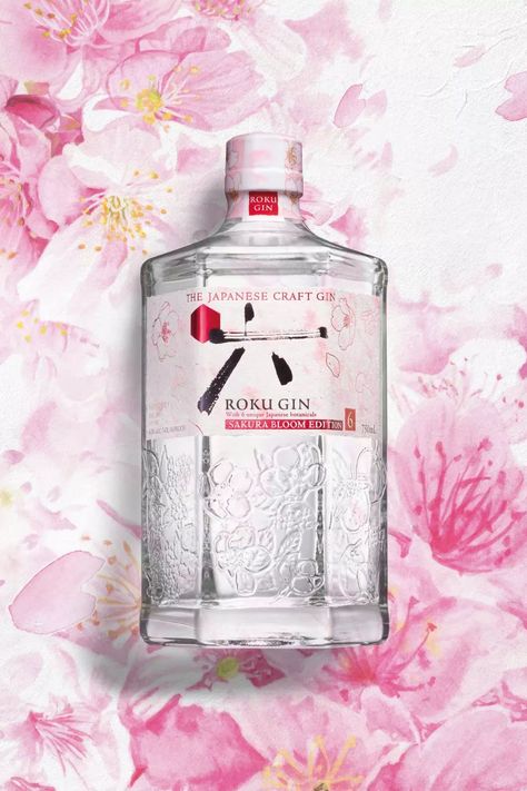 Roku Sakura Bloom | Japanese Gin | The House of Suntory Bottle Photoshoot, Roku Gin, V Model, Gin Recipes, Sakura Bloom, Gin Lovers, Studio 54, Fun Drinks, Rarity