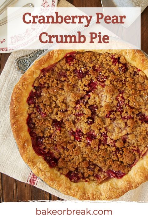 Cranberry Pear Pie, Cranberry Walnut Pie, Ginger Pear, Crumb Pie, Walnut Pie, Cranberry Pear, Pear Pie, Canned Pears, Cranberry Pie