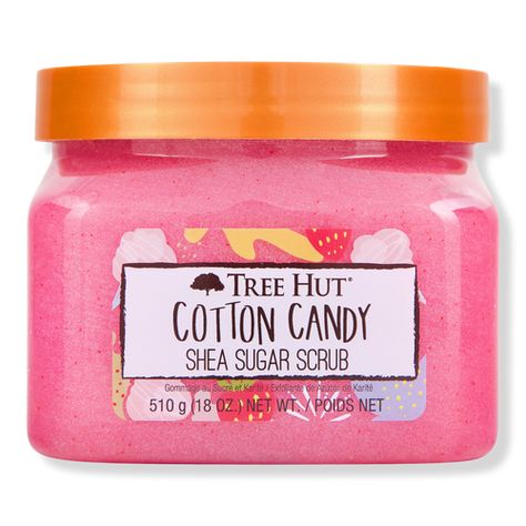 Cotton Candy Shea Sugar Scrub - Tree Hut | Ulta Beauty Cotton Candy Sugar Scrub, Tree Hut Cotton Candy, Sugar Scrub Tree Hut, Shea Sugar Scrub, Spun Sugar, Sephora Skin Care, Exfoliating Body Scrub, Sugar Body Scrub, Sugar Body