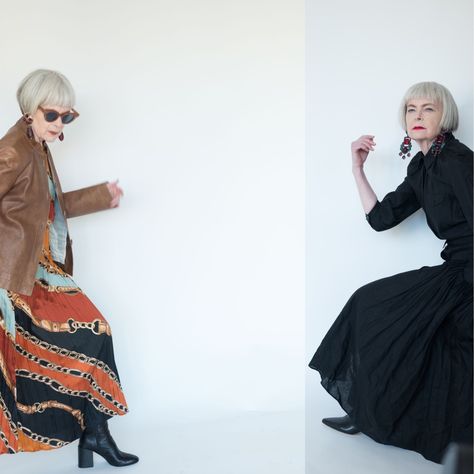 How to Dress Like an Artist and Look Young - YOUR TRUE SELF BLOG Artsy Style Outfits, Lyn Slater, Styles Over 50, Artistic Outfits, Accidental Icon, Artsy Dress, Plus Size Fashion Dresses, Funky Clothing, Fiber Weaving