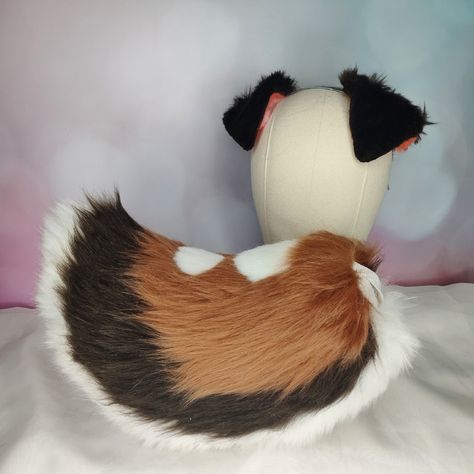 Fursuit Tail Tutorials, Tails References, Skulldog Fursuit, Puppy Ears And Tail, Ears And Tail Set, Therian Gear, Puppy Ears, Dog Ears Headband, Puppy Boy