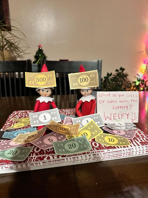 End On The Shelf Ideas, Elf Older Kids, Elf On The Shelf Money Ideas, Elf On The Shelf Gold Coins, Elf For Older Kids, Elf On The Shelf Ideas Older Kids, Elf On The Shelf Ideas For Older Kids, Elf Shenanigans, Elf Ideas Easy