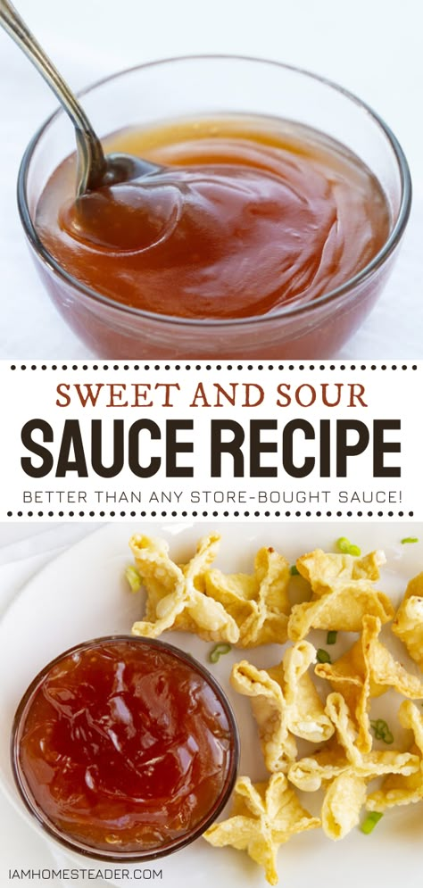 Easy Sweet And Sour Sauce Recipe, Sweet And Sour Sauce Recipe, Homemade Sweet And Sour Sauce, Easy Tartar Sauce, Sweet N Sour Sauce Recipe, Cornstarch Slurry, Sweet And Sour Sauces, Homemade Buffalo Sauce, Cranberry Sauce Homemade