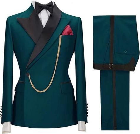 Teal Suits For Men Wedding, Emerald Green Suits For Men, Emerald Green Suit, Dark Teal Weddings, Teal Blue Weddings, Green Suit Men, Teal Suit, Suit For Men Wedding, Backless Lace Wedding Dress