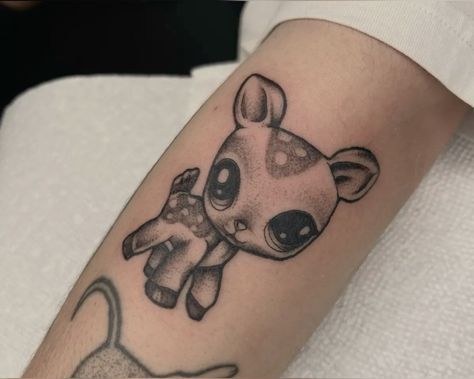 Littlest Pet Shop Tattoo, Lps Tattoo, Radiohead Tattoo, Tiger Stuffed Animal, Tattoos Inspo, Shop Tattoo, Birthday Tattoo, Flash Tattoo Designs, Skin Art