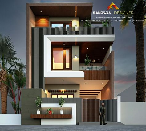 Duplex Elevation Design Modern, G 2 Front Elevation Design Latest Modern, 20x30 House Elevation, Front Elevation Designs G+2, Latest Elevation Designs For House, 3 Storey House Design Modern, Front Elevation Designs Modern G+1, G 2 Front Elevation Design Latest, House Front Elevation