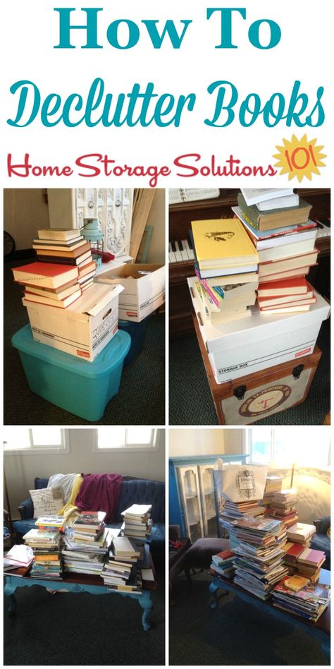 Declutter Books, Clutter Solutions, Clutter Control, Paper Clutter, Questions To Ask Yourself, How To Declutter, Declutter Your Life, Home Storage Solutions, Clutter Organization